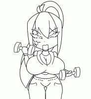 A small fan art animation of Porcelain Maid, Joel, in their gym rat outfit. Krita animation is still kinda janky, but I'm slowly improving at it.